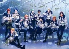【中古】ポストカード ST☆RISH＆QUARTET NIGHT 箔押しサイン入りA4スタンドポストカード 「ブロッコリーくじ うたの☆プリンスさまっ♪ Ice Crystal Ver.」 ラストギフト賞
