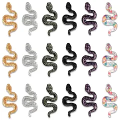 ネイルパーツ 蛇 17ｍｍ ミックス 100個 ヘビ プラ製 デコ レジン ハンドメイド 手芸 パーツ BD3604