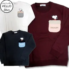 スヌーピー アメカジ トレーナー メンズ 長袖 裏起毛 もこもこ胸ポケット チラ見せ 柄 /bia689