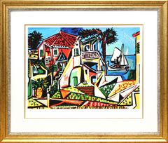 パブロ ピカソ「地中海の風景」作品証明書 展示用フック 限定エディション付複製画ジークレ 発送目安15～20営業日