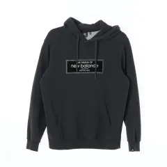 L New Balance(ニューバランス) チャコールグレー ロゴ 裏起毛 フーディー パーカー フード Tシャツ