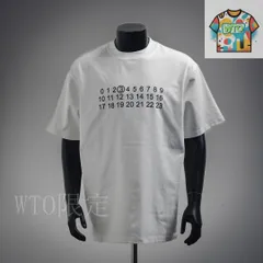 【今日特価】MaisonMargiela 25ss ナンバー 3 文字プリント T シャツ