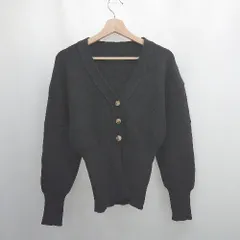 ◇ ⊇ select MOCA セレクト モカ ハイゲージ 長袖 カーディガン サイズF ブラック系 レディース E  【1505290010047】