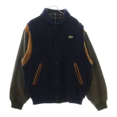 LACOSTE (ラコステ) 90S クレイジーパターン レザー切り替え スタジアムジャケット スタジャン マルチカラーのサムネイル