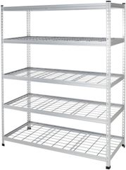【数量限定】約152×61×198cm アルミニウム製 スチールワイヤ棚 ダブルポスト 高耐久 ストレージユニット シェルフ ベーシック