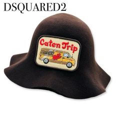 DSQUARED2 ディースクエアード2 ウール100％ ハット 帽子 レディース メンズ ブラウン