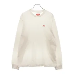SUPREME (シュプリーム) Small Box L/S Tee スモールボックスロゴ クルーネック 長袖Tシャツ カットソー ホワイト