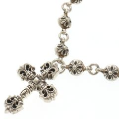 CHROME HEARTS (クロムハーツ)  #1 CRSBL CHN クロスボールフィリグリークロス シルバーネックレス シルバー