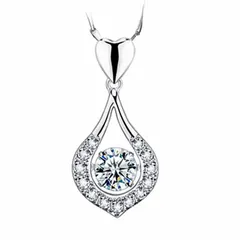 【数量限定】 ダンシングストーンネックレス czダイヤモンド　シルバー　綺麗