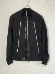 新品 RIPVANWINKLE  リップヴァンウィンクル 3 ブラック LINEN JERSEY RIDERS　シングル ライダース ジのサムネイル