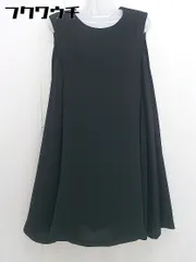 ◇ green label relaxing UNITED ARROWS ノーカラー ノースリーブ ミニ ワンピース ブラック レディース  【中古】 【1108310003434】