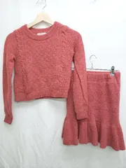 ◇ ROPE PICNIC ロペピクニック ニット ミニ アンサンブル 上下 サイズ38 レッド マルチ レディース P  【1407260039617】