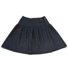 バーバリー ブルーレーベル ウール フレア 巻きスカート グレー 38サイズ Burberry