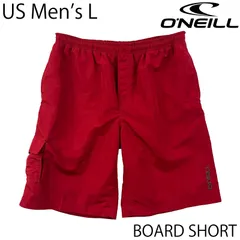【USED／USメンズL】O'NEILL 水陸両用 ボードショーツ レッド