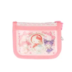 ☆ ミックスピンク ☆ キャラクター ウォレット 財布 キッズ キッズウォレット コインケース 紐付き 男の子 女の子 ショルダー 幼稚園 保育園 お財布 二つ折り かわいい おしゃれ ジュニア 折りたたみ 小銭入れ 首掛け オープンポケット パスケース