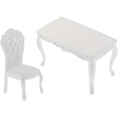 ミニチュア家具 1/6スケール ミニ テーブル 椅子 セット バービー人形 家具 ドールハウス フィギュア 小物 雑貨 おもちゃ 装飾用 撮影用 t89