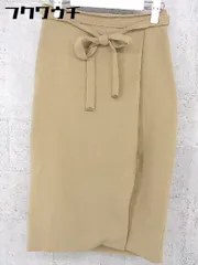 ◇ ◎ N. Natural Beauty Basic エヌ ナチュラルビューティーベーシック ベルト付 膝丈 タイト スカート サイズM マスタード レディース 【中古】 【1101250003977】