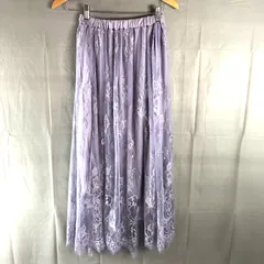 グレイル GRL スカート チュールスカート ウエストゴム ロング タグ付き 裏地付き 薄紫 Mサイズ 2025072200187
