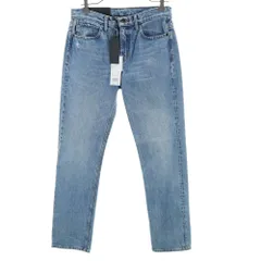未使用 ヘルムートラング USA製 ボーイフレンド デニムパンツ W26 ライトブルー HELMUT LANG ジーンズ クラッシュ ヴィンテージ加工 レディースのサムネイル