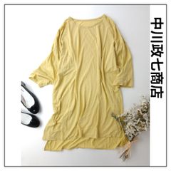 ◯中川政七商店 チュニック プルオーバー カットソー コットン 綿 100％ 日本製 マスタード イエロー系 (71Y＋3997)26N