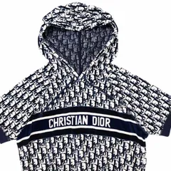 クリスチャンディオール Christian Dior オブリーク トロッター ベロアパーカー ワンピース ロゴ 半袖 ミニ 123R02A4022 XS 紺 ネイビー 白 0525のサムネイル