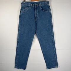 古着 90's/90年代 ラングラー Wrangler USA製 デニムパンツ ブルーデニム ジーンズ ジーパン テーパード w33 L32 インディゴブルー メンズ
