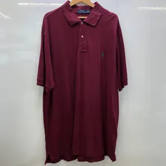 POLO RALPH LAUREN/ポロラルフローレン ポニー  半袖 ポロシャツ ワンポイント刺繡 オーバーサイズ ビッグサイズ CHINA製 メンズ 2XL ワインレッド