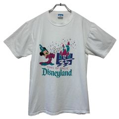 80s《USA製古着》ディズニー ファンタジアミッキー Tシャツ ホワイト 