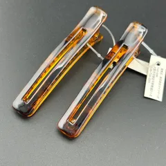 【新品】ヘアアクセサリー 2本セット ヘアクリップ  ブラウン シンプル◆