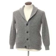 【中古】ラルディーニ LARDINI ミドルゲージウールモヘア ショールカラーカーディガン グレー【サイズ50】【メンズ】のサムネイル