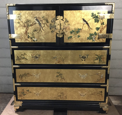 和簞笥 加賀友禅 漆塗り 金箔装飾 希少品