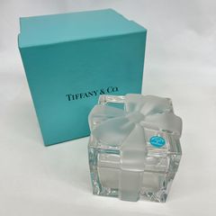 □【美品】 Tiffany&Co. ティファニー　クリスタルボックス 小物入れ　ガラス製　キャンディボックス　ガラスケース　インテリア