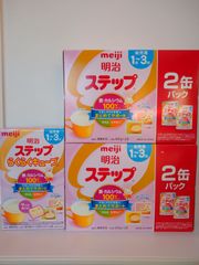 明治ステップ (800g)2缶パック×2セット→計4缶＋らくらくキューブ16袋