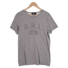 ソ*ク様 RRL ダブルアールエル フロントロゴ Tシャツ ブラウン L