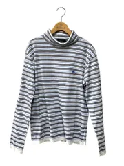 バーバリーブラックレーベル BMV30-600-02 トップス 3 ホワイト ハイネック ボーダー IT1SOS9ACA80