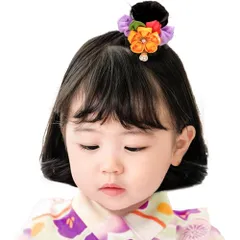 『特価』 和風 着物 和装 卒業式 袴 つまみ細工 浴衣 まみ細工 花 三歳 成人式 振袖 キッズ 七五三 子供 こども 女の子 ヘアゴム 雛祭り ひな祭り お宮参り お正月 髪飾り 祭り 和柄ちりめん和装小物 結婚式 [OTAKUMARKET] 子供用髪飾り