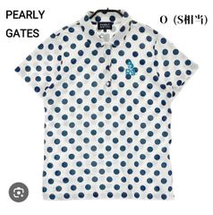 PEARLY GATES パーリーゲイツ スマイル総柄ポロシャツ サイズ2 白
