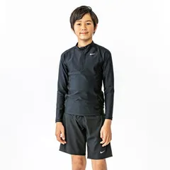 ナイキ スクール水着 上下 キッズ NIKE SWIM  セパレート 長袖プルオーバー パンツ セットアップ 子ども用 男の子 女の子 スイムウェア 120-170cm 子供 水泳 プール 学校 体育/1991073-009