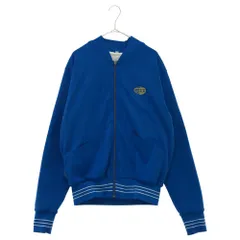 adidas (アディダス) 復刻 地球儀マーク ワールドマーク ジャージ トラックジャケット ジップアップブルゾン アイボリー/ブルーのサムネイル