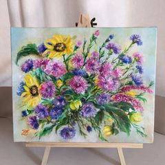 風景画　インテリア　一点もの　油絵絵画　油絵　花の絵　静物画　【painterTMK真筆】