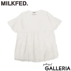 ミルクフェド チュニック 半袖 大人可愛い Tシャツ MILKFED. レディース 夏 長め フリル 水陸両用 ペプラム ゆったり ロゴ刺繍 UV加工 吸汗速乾 コラボ MILKFED. x OP RUFFLE TUNIC 103252013006のサムネイル