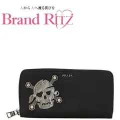 美品◎AlexanderMcQueen ラウンドファスナー 長財布 スカル 髑髏 アレキサンダーマックイーン スカル ドクロ 髑髏 長財布 ライト