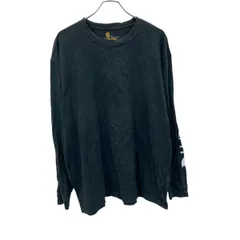carhartt 長袖 プリントTシャツ XL ブラック プルオーバー 袖プリント ストリート カーハート 古着卸 アメリカ仕入 a705-5531