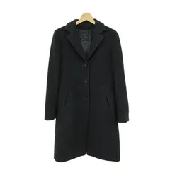 アンタイトル チェスターコート ロングコート アウター アンゴラ混 日本製 レディース 9サイズ ブラック UNTITLED 【中古】
