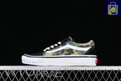 【今日特価】Bape x Vans Old Skool コラボレーション ロートップ レジャー スケートボードシューズ VN000E6VE36！送料無料！在庫限定のお得な価格です！