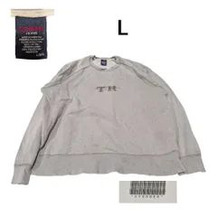 TOMMYJEANS古着プリントスウェットトレーナーLグレー
