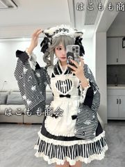 【美品・未使用新品】ブラック　ロリィタ　ドレス　ロリータ　界隈　フリル　レトロ　オタク オタ活 ライブ参戦  地雷系 地雷服 地雷 サブカル系　ブラック　ロリィタ　ファッション　ドレス　渋谷　原宿　姫袖　トランペット　袖　パーティー　コンカフェ