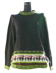 残り1着ペルペル アルパカ柄 プルオーバー セーターLサイズ アルパカ混 ペルー製