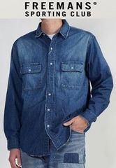 FREEMANS SPORTING CLUB フリーマンズスポーティングクラブ HOOK CREEK JEAN SHIRTS フッククリークデニムシャツ FY243LSB01