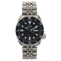 SEIKO (セイコー) ダイバーズ200 デイデイト ブラック ボーイ 腕時計 シルバー SKX007 7S26-0020